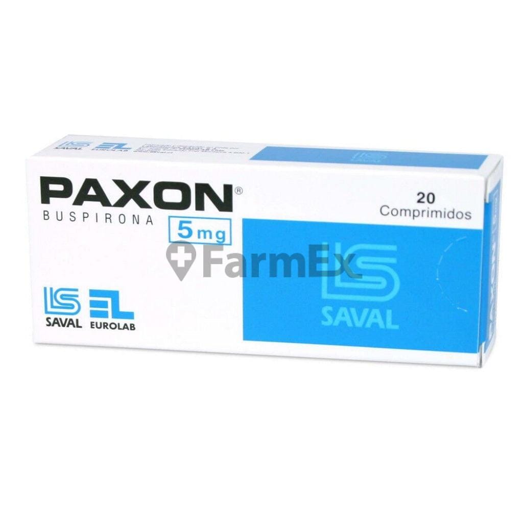 Paxon 5 mg x 20 comprimidos Farmex-Fonasa-Persistente